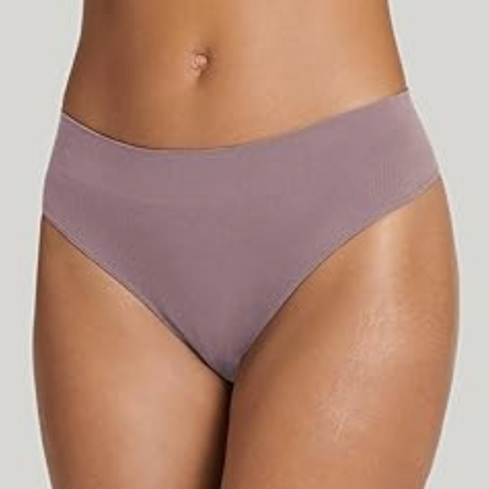 Jockey Seamless Thong Panty Womens XXL Mauve Modal Stretch NEW